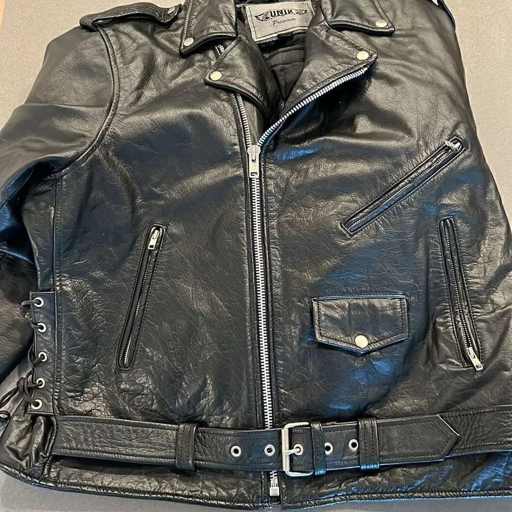 Unik Premium Leather Motorcycle Jacket - Picture 6 of 13